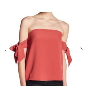 Cooper & Ella sleeveless top with bow sleeves